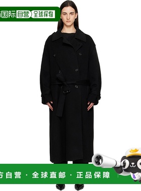 1h可退 香港直邮toteme 女士 黑色 Double Winter 风衣 254WRO022