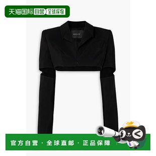 女士 穆勒 短款 剪口斜纹布西装 24S1V 1h可退 外套 香港直邮Mugler