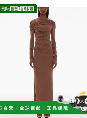 香港直邮Helmut Lang 露肩长连衣裙 N10HW603针织长袖长款