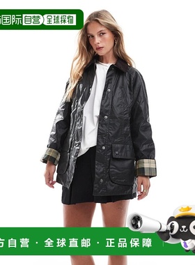 1h可退 香港直邮Barbour 巴伯尔 女士 Beadnell 蜡夹克(sage)外套