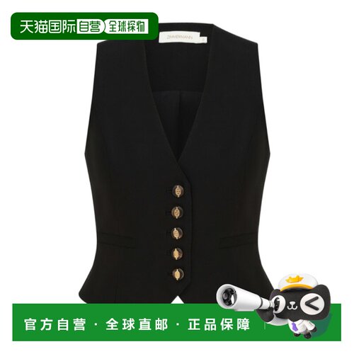 1h可退 香港直邮ZIMMERMANN 女士马甲 2948JF261BLK AW2026 黑色