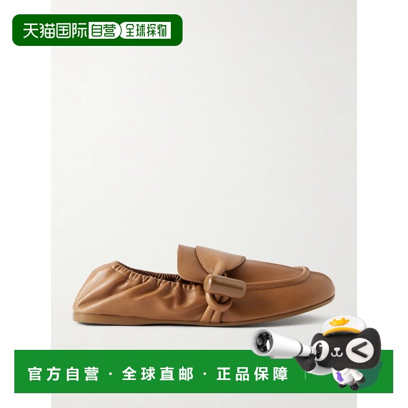 1h可退 美国直邮LOEWE 罗意威 女士 绑带皮质乐福鞋 L815290X20
