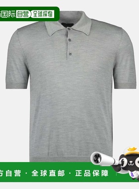 1h可退 香港直邮Prada 普拉达 男士 Polo en et soie 羊绒 UMF056