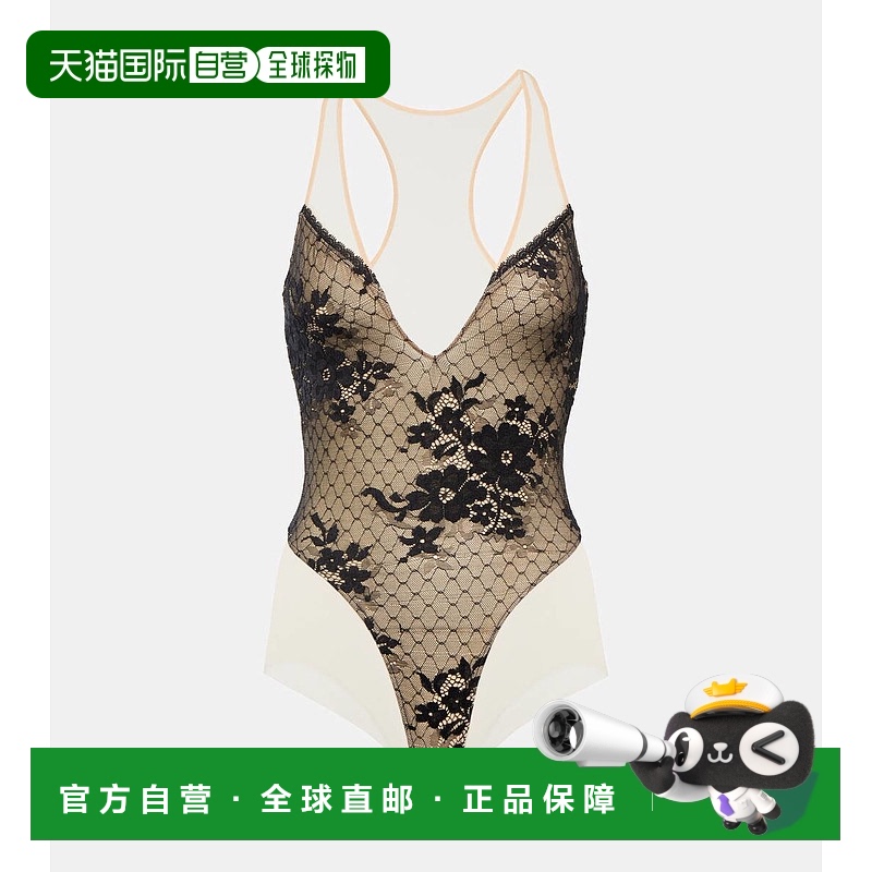 1h可退 香港直邮Wolford 女士 x N21 Monica 蕾丝拼接连体衣 0010