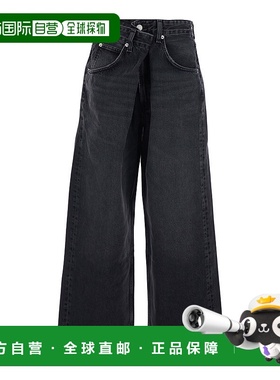 香港直邮AGOLDE 女士 'Vana' Low-Crotch Book Closure 黑色牛仔(