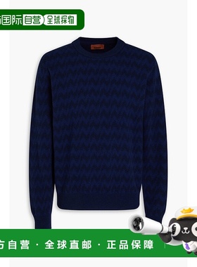 1h可退 香港直邮MISSONI 米索尼 男士 锯齿状圆领毛衣 US24WN0XBK