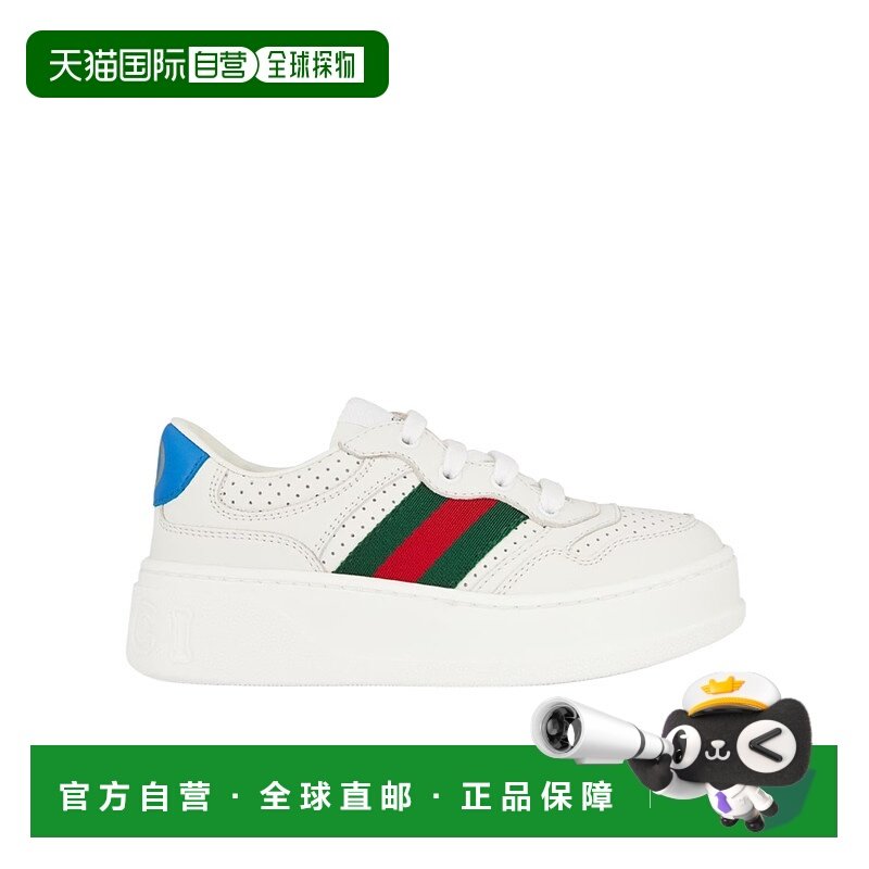1h可退 香港直邮Gucci 皮革织带运动鞋 020972
