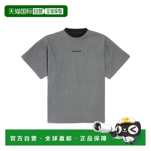 香港直邮Balenciaga Balenciaga Back 双面廓形T恤 850435TTVI4
