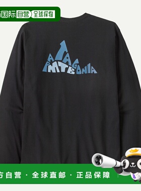 自营欧洲直邮PATAGONIA 男士长袖Berm Logo Responsibili-Tee®