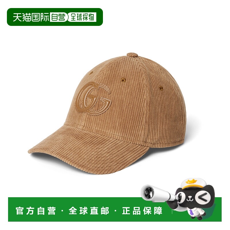 1h可退 香港直邮Gucci 古驰 男士 饰刺绣天鹅绒棒球帽 8322484HBF