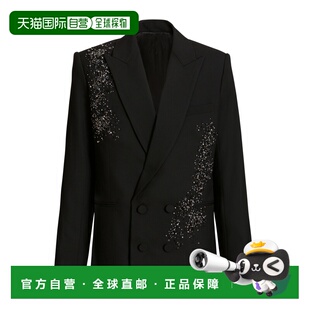 香港直邮Balmain 刺绣羊毛西装 Sand Amethyst 外套 Effect 1h可退