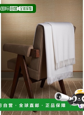 自营欧洲直邮Loro Piana 女士白色羊绒围巾