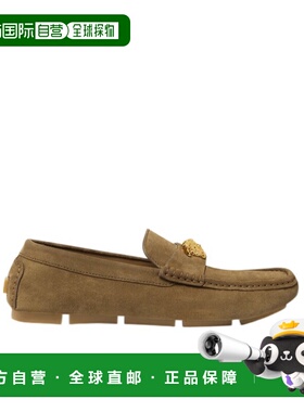 1h可退 香港直邮Versace La Medusa 麂皮驾驶鞋 10198821A09892