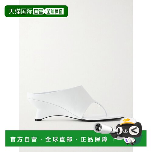 KHAITE 女士 Marlow 皮质坡跟凉拖单鞋 F31081027168
