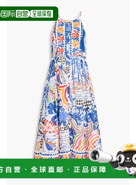 香港直邮FARM RIO 女士 印花瑞士圆点棉质中长连衣裙 300659WILDB