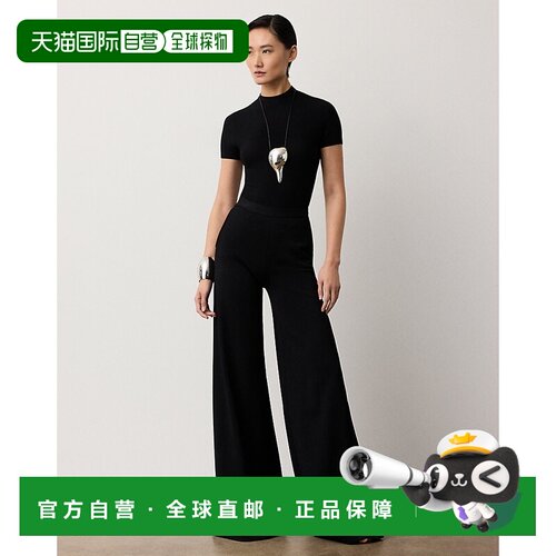 自营欧洲直邮Ralph Lauren拉夫劳伦 Beonca女士黑色粘胶纤维阔腿