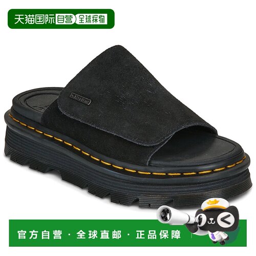欧洲直邮Dr. Martens马丁博士鞋子女拖鞋黑色ZebZag Slide Black