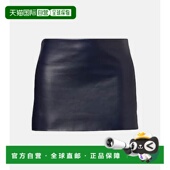 舒适时尚 香港直邮KHAITE 皮革迷你半身裙 blue蓝色 女士 Jett
