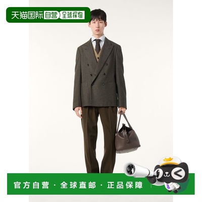 自营欧洲直邮Loro Piana 男士黑色初剪羊毛夹克