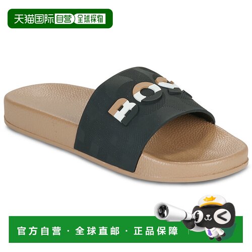 欧洲直邮BOSS 雨果博斯 男孩鞋子 运动拖鞋 春夏 黑色 J52800
