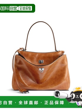 欧洲直邮BALENCIAGA（2025 年新品）中号 Rodeo 女式牛仔米色手提