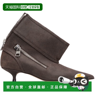 1h可退 香港直邮J.W. Anderson 女士 棕色 Biker Kitten Heel 踝