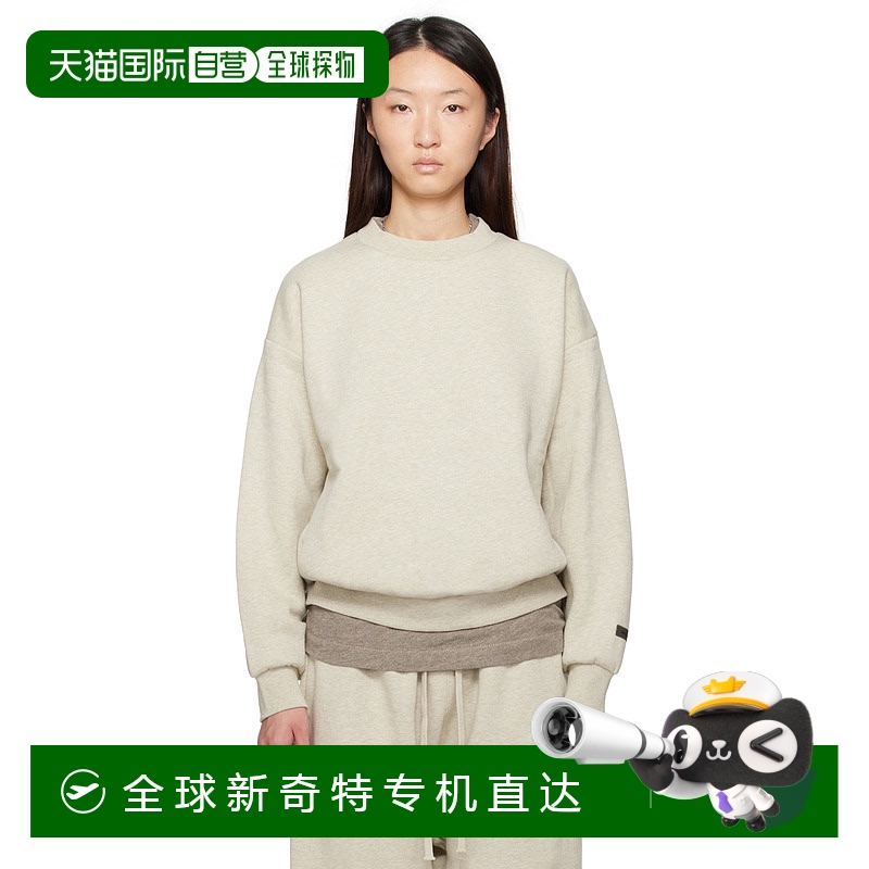 1h可退 香港直邮Essentials 女士 米色 Classic Fit Crewneck 套