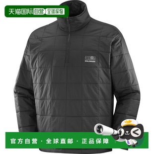 自营欧洲直邮SALOMON 深黑色合成材料男女通用羽绒服