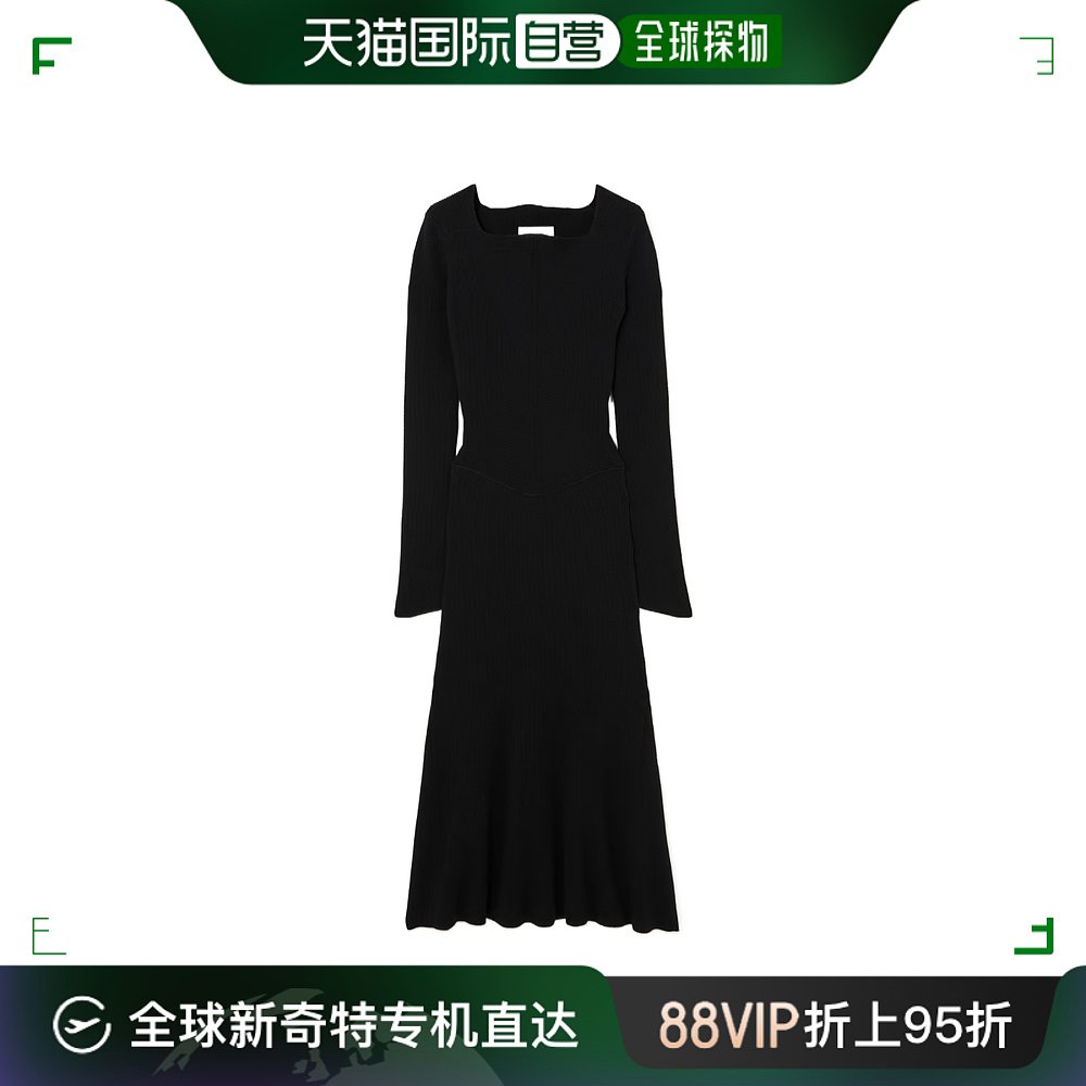 香港直邮Victoria Beckham Circle拼接弹力中长连衣裙 1423KDR00