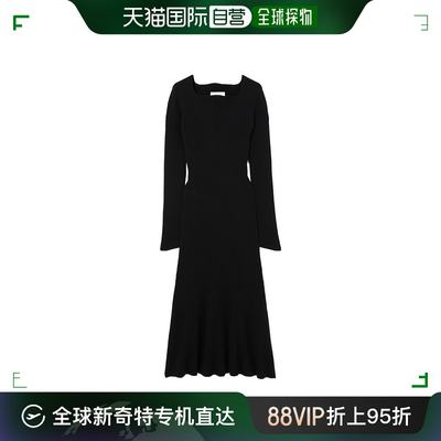 香港直邮Victoria Beckham Circle 拼接弹力中长连衣裙 1423KDR00