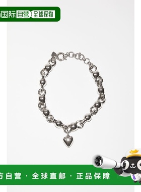 欧洲直邮ACNE STUDIOS (艾克妮) 女士 心形吊坠项链银色复古