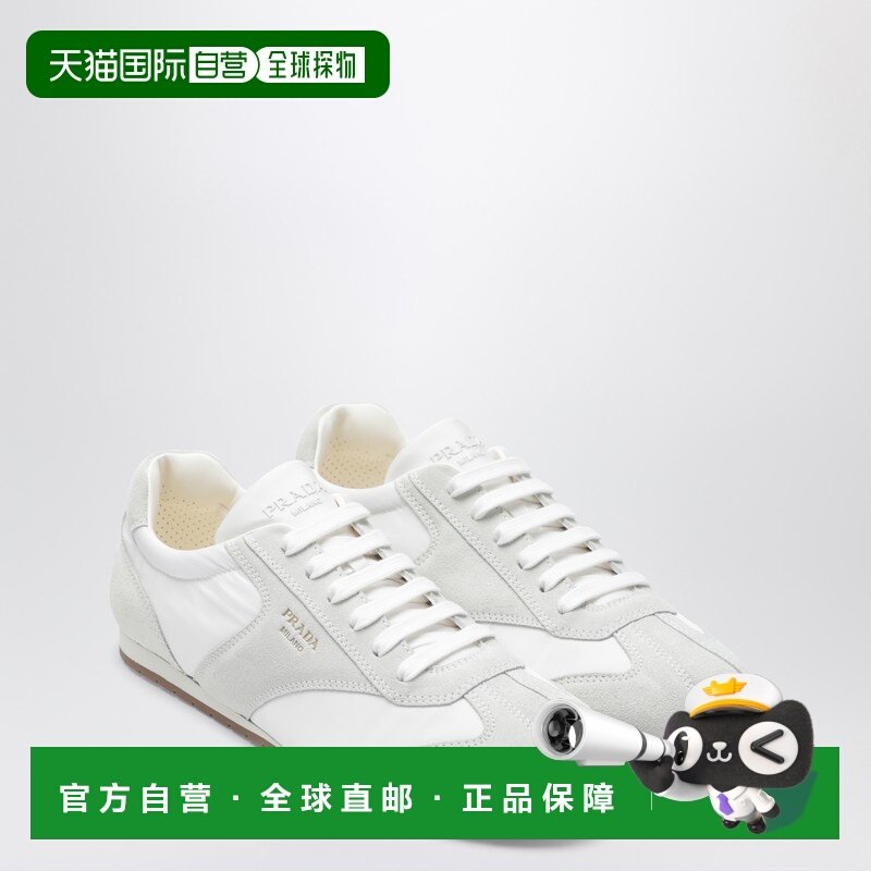 1h可退 香港直邮Prada 普拉达 男士 白色布织绒面革运动鞋 2EE465,运动鞋new,其它运动鞋,淘宝优惠券,粉丝福利购,淘宝优惠卷