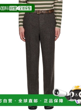 香港直邮AURALEE 男士 灰色长裤 A25AP04LS 时尚舒适羊毛休闲裤