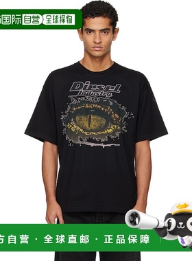 1h可退 香港直邮Diesel 迪赛 男士 黑色 T-Boxt-R15 T 恤 A196400