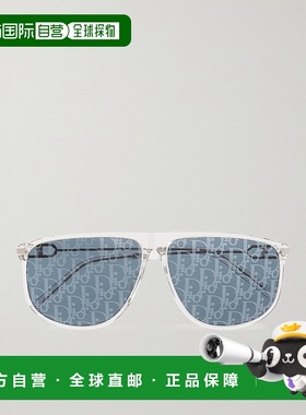 1h可退 香港直邮DIOR 迪奥 男士 CD S2U 链环D形框醋纤镀银镜面太