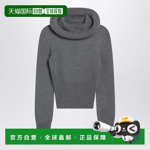 香港直邮alaia 女士 灰色羊毛连帽衫 AA9G0071K133BWO821