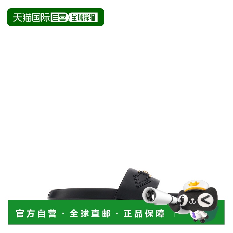 香港直邮Versace 范思哲 男士 Medusa Biggie 黑色皮质便鞋 10106