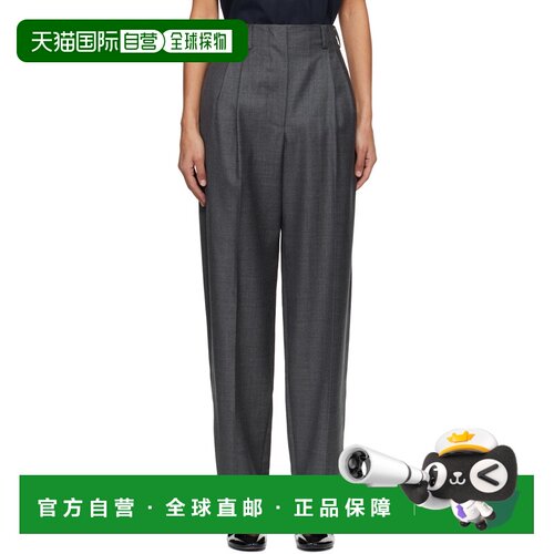 香港直邮Givenchy 纪梵希 女士 灰色 Double Pleat 长裤 BW516Z1Y