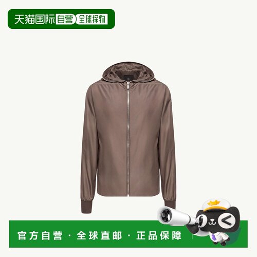 自营欧洲直邮MONCLER盟可睐 Ziplock男女同款灰褐色聚酯纤维夹克
