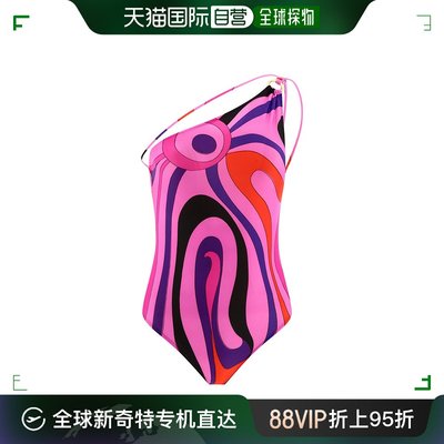 香港直邮Emilio Pucci 璞琪 女士 单肩设计泳衣 4HMC364H765003