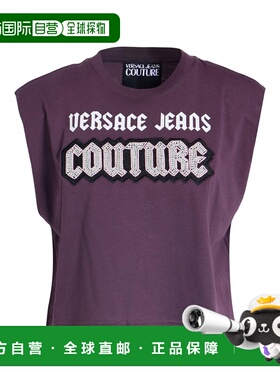 1h可退 香港直邮versace 范思哲 女士 T恤 purple紫色 舒适时尚