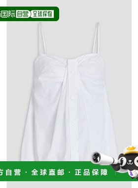 1h可退 香港直邮Simkhai 女士 Kenz 褶裥棉质府绸上衣 3242179PWH