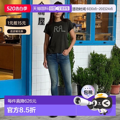 自营欧洲直邮RalphLauren拉夫劳伦 RRL弹力紧身牛仔裤直筒裤