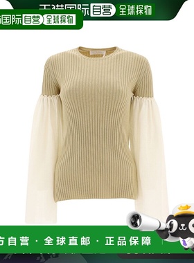 【99新未使用】香港直邮Chloe 拼接细节针织套衫 C22UHT44115