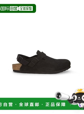 自营欧洲直邮Birkenstock Tokio系列黑色麂皮可调节后跟扣带包头