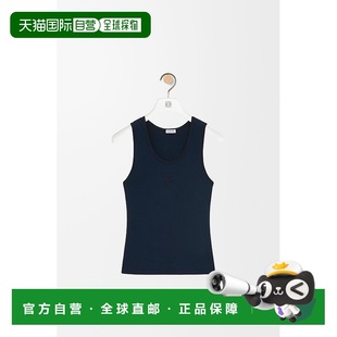 女士海军蓝丝绸背心 罗意威 自营1h可退 欧洲直邮LOEWE