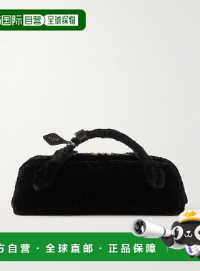 1h可退 香港直邮alaia 女士 Le Teckel 皮革饰边毛羊皮手包 AA1S0
