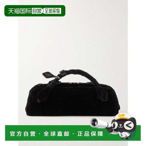 1h可退 香港直邮alaia 女士 Le Teckel 皮革饰边毛羊皮手包 AA1S0