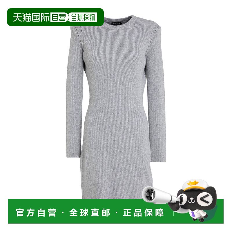 1h可退 香港直邮Tom Ford 汤姆 福特 女士 短款连衣裙 grey灰色