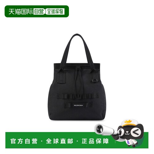 自营欧洲直邮Balenciaga巴黎世家 Army男士黑色品牌贴标中号托特